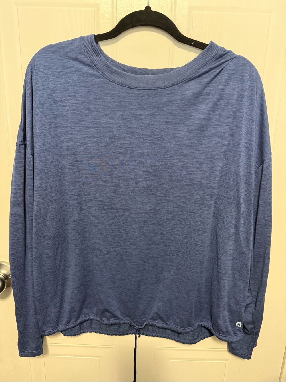 Lightweight Blue Drawstring Long Sleeve